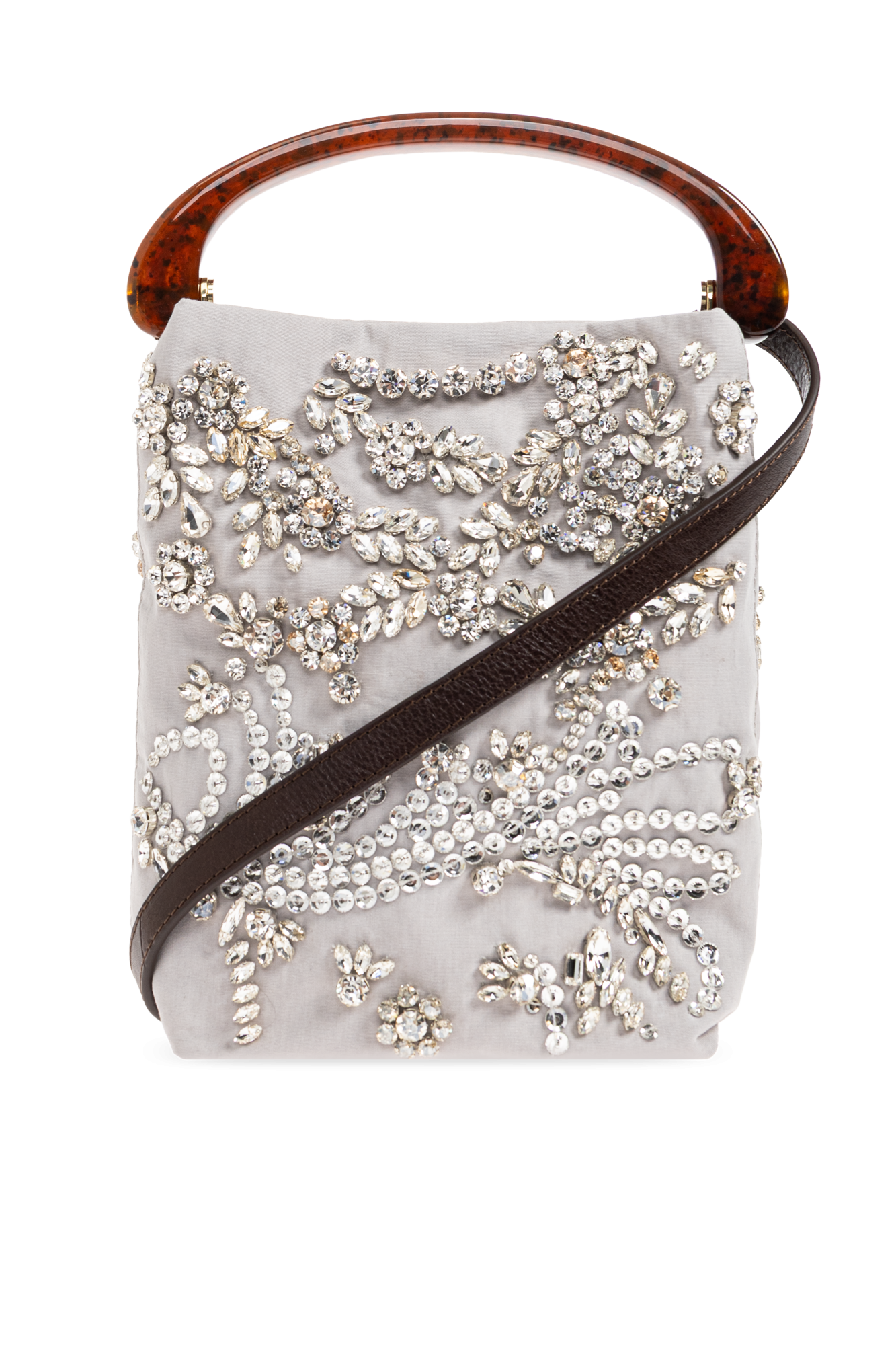 dries van noten グレー ウエストバッグ Dries Van Noten Handbag with shimmering crystals | Women's | Vitkac